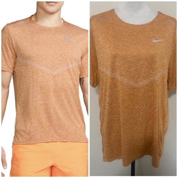 Nike Dri-Fit Running Move To Zero Short Sleeve Men’s Shirt Large 100% Polyester - Picture 1 of 9